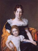 Jacques-Louis David Portrait of the Vicomtesse Vilain XIV and her Daughter France oil painting reproduction